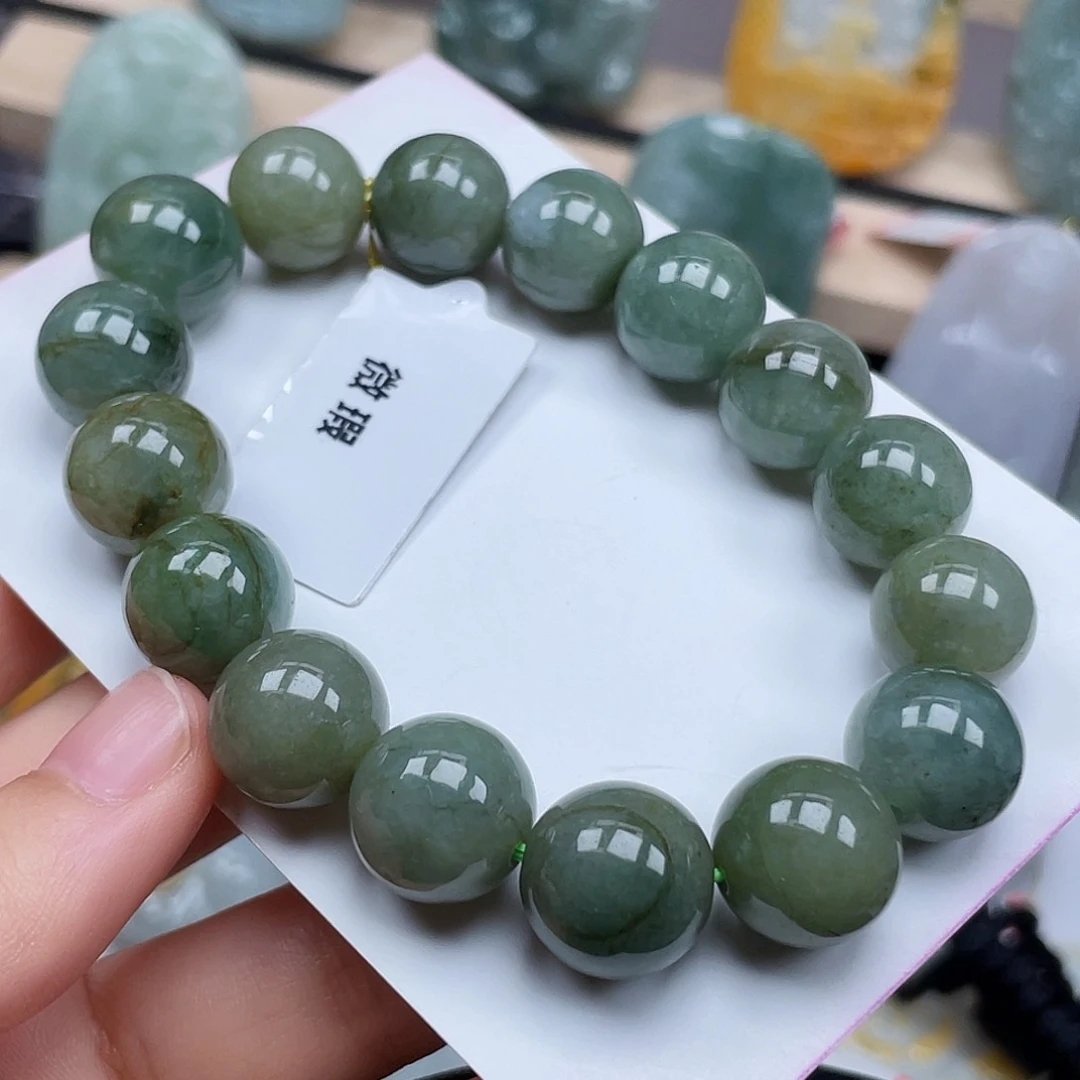 翡翠未镶嵌颈饰卡13mm