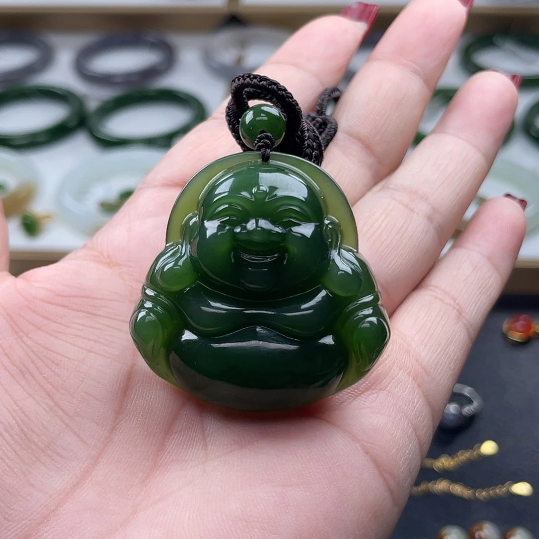 和田玉（碧玉）颈饰未镶嵌