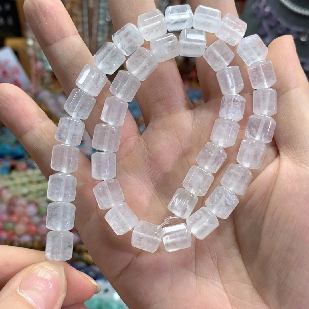 未镶嵌玛瑙/玉髓珠宝半成品雪花幽灵一条卡9mm