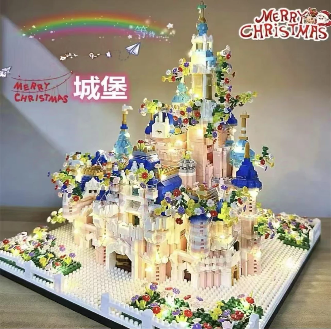 公主城堡积木建筑模型男女孩成年儿童益智力拼装玩具生日新年礼物