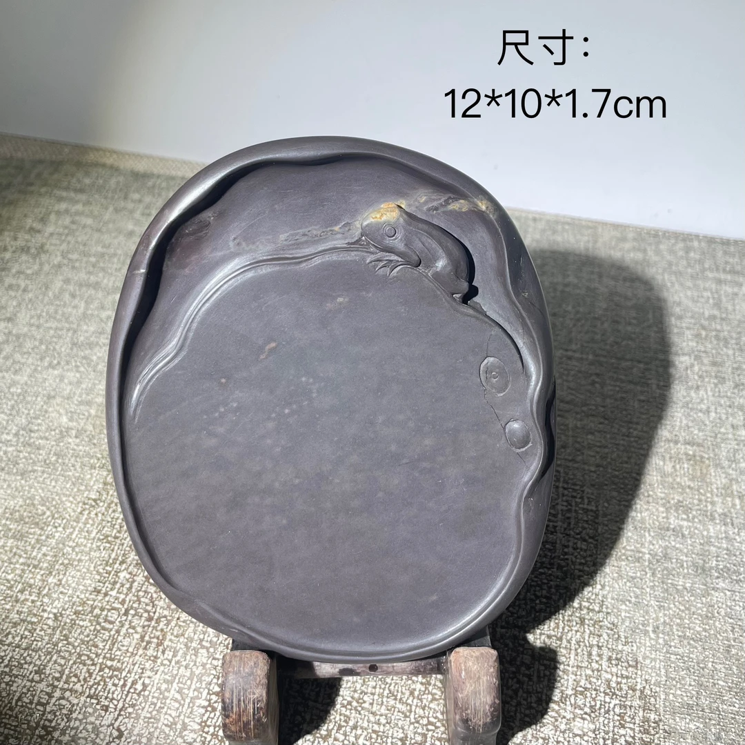 端砚坑仔岩《说丰年》砚台天青碎米冻锋芒小楷书法文房用品配锦盒