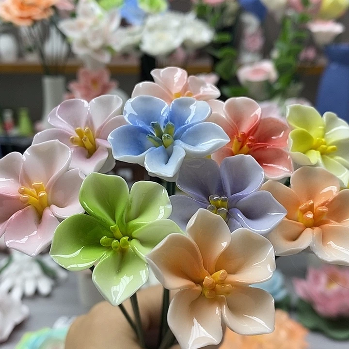 陶瓷陶瓷材料10朵樱花