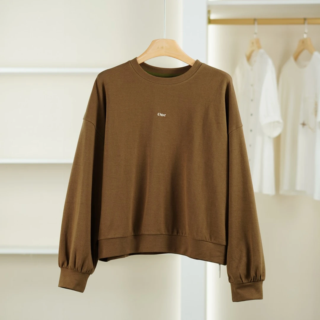 麦迪尚品【夕Y】50909236 休闲圆领卫衣春季女装专柜撤柜(褪色)