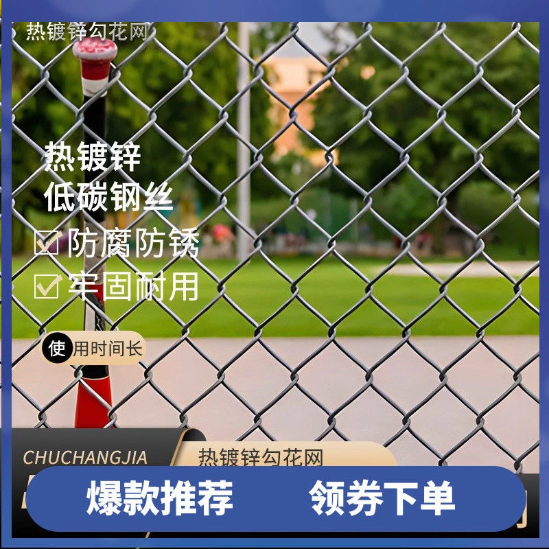 热镀锌铁丝网围栏网养鸡狗牛羊养殖网丝网户外防锈防护网勾花网钢