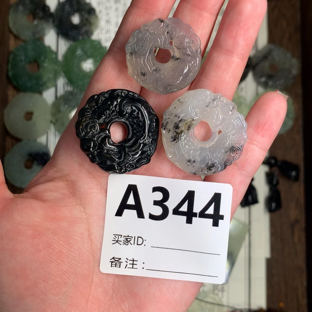 蛇纹石玉颈饰未镶嵌呵*呵