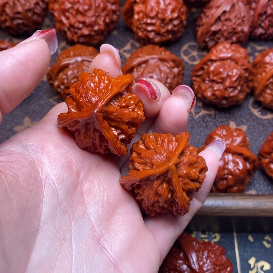 铝***塑文玩核桃吊坠三棱666