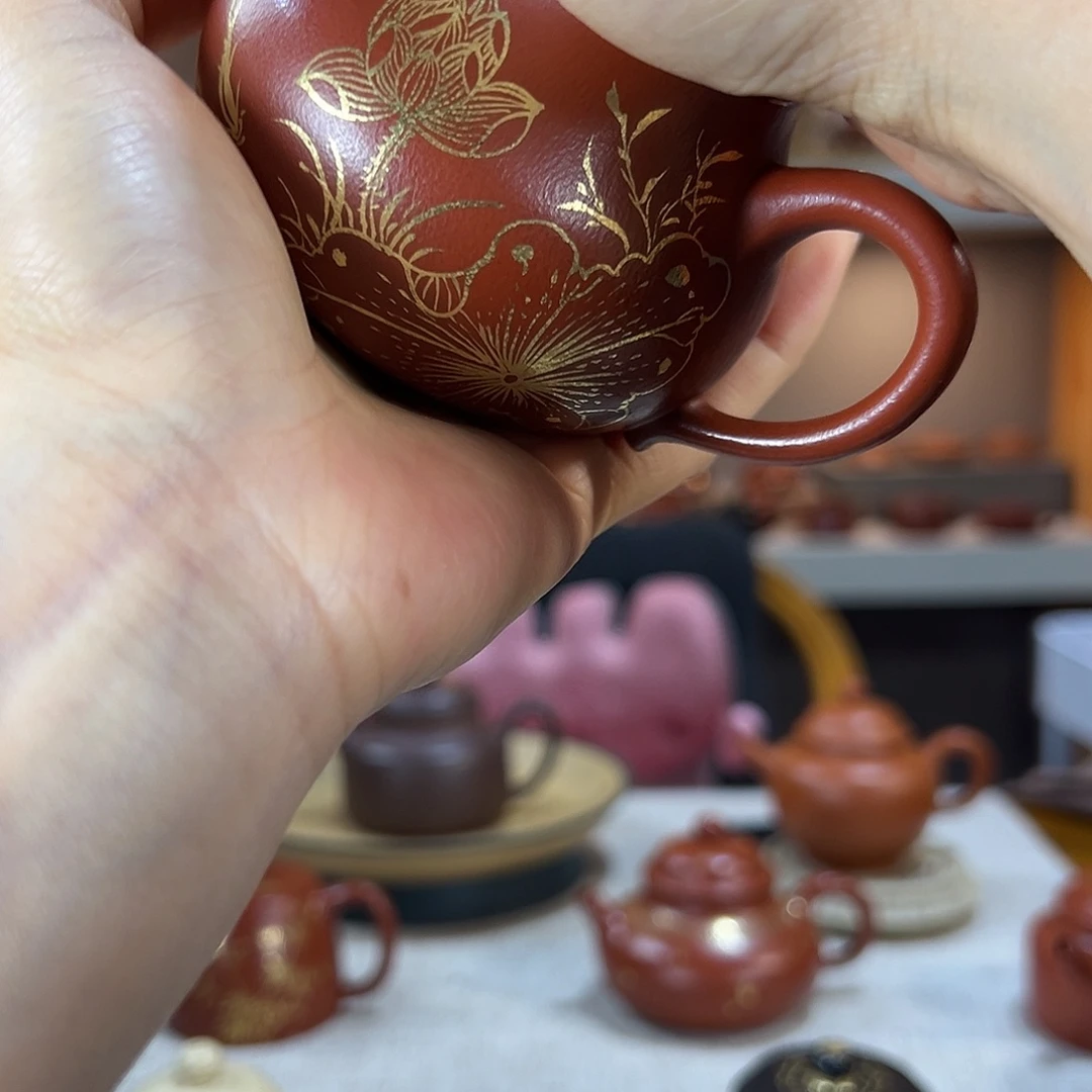 *****茶壶紫砂灵珠 描金 留地址