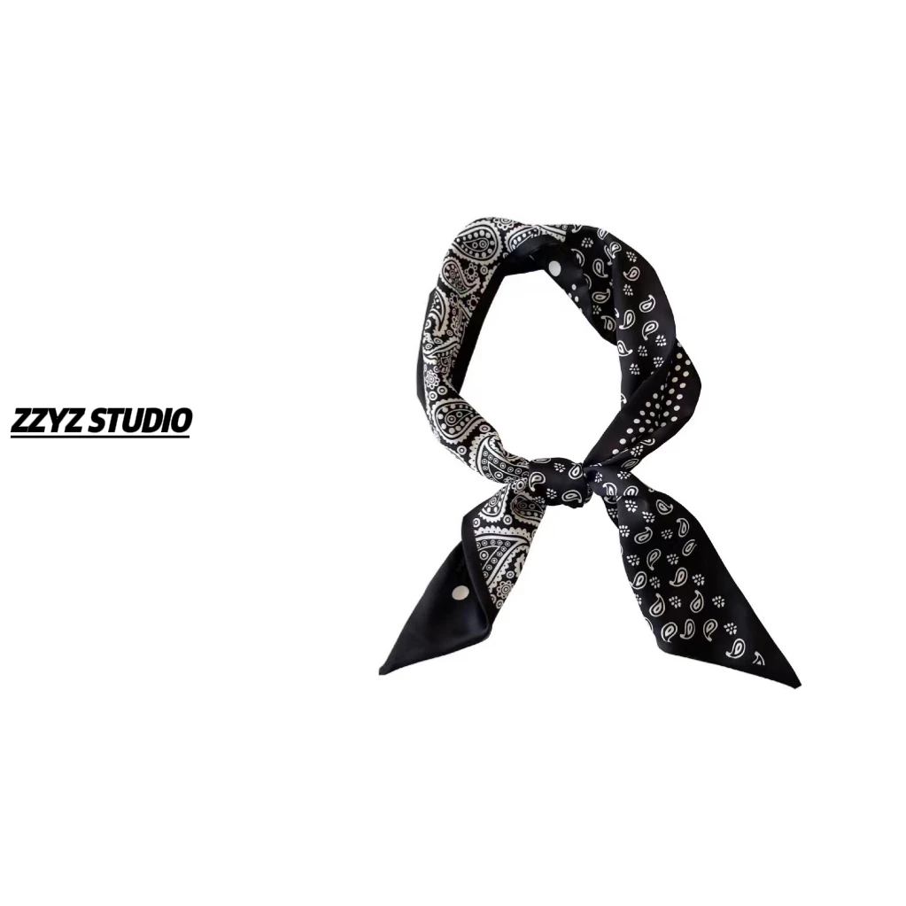 【ZZYZ】气质复古腰果长条装饰小丝巾夏季发带女春秋领巾