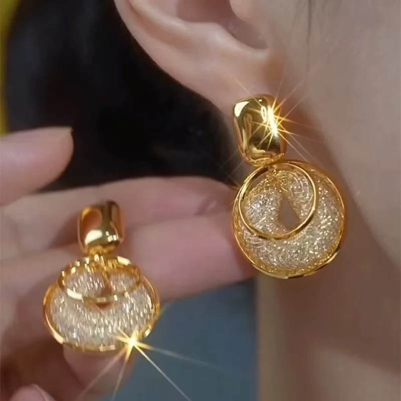 铜合金无非金属耳饰 民族风耳饰时尚绿色法式欧美耳钉5146