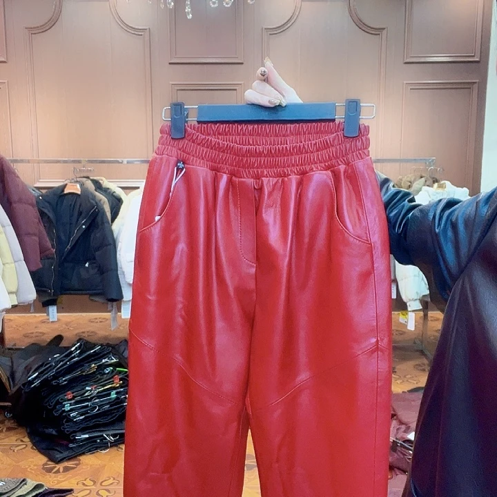 90……100斤皮长裤，