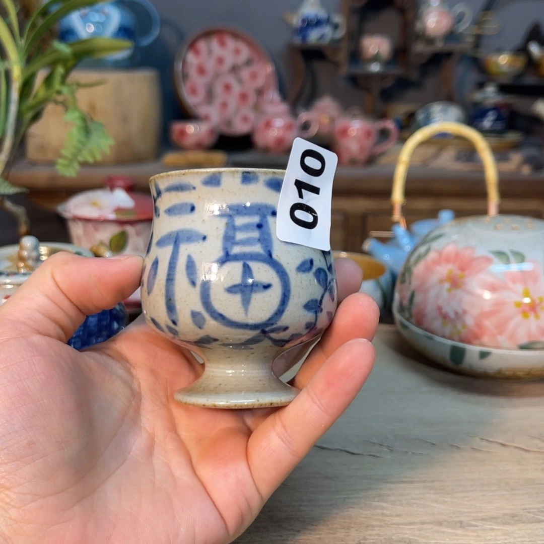 壶素浅陶瓷手工手绘