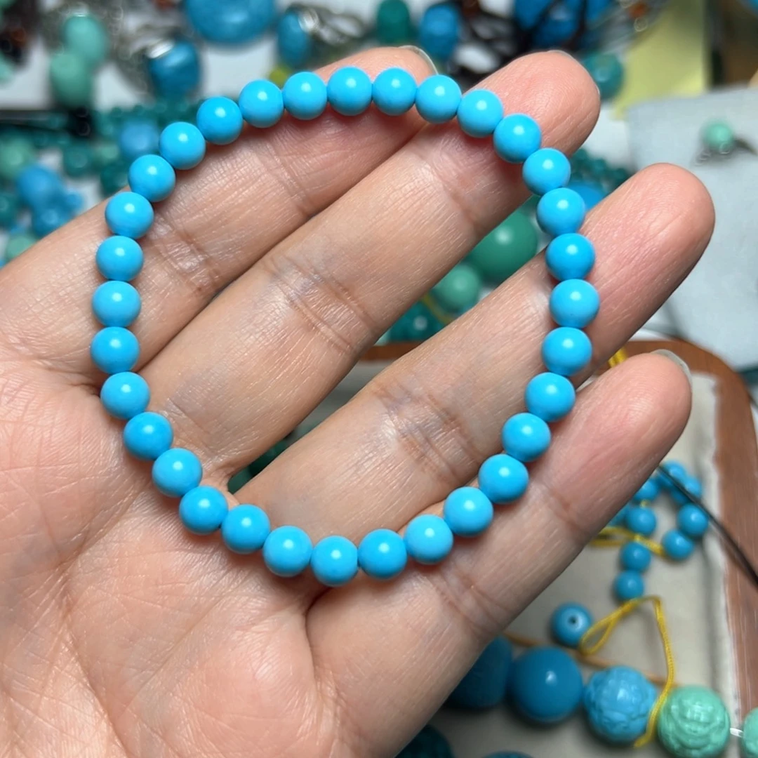 卡6+蓝珠子手串手链
