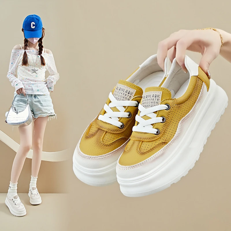 【夏季新款】2025夏季小白鞋新款韩版ins女学生透气增高休闲鞋板鞋