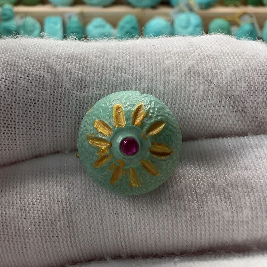 未镶嵌绿松石太阳花13mm