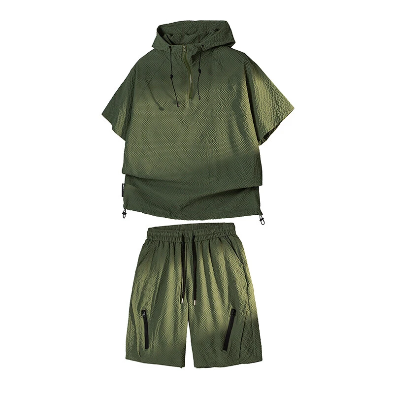 【运费险保证】【源头工厂直发】【连帽泡泡纱防晒套装】夏装男女同款