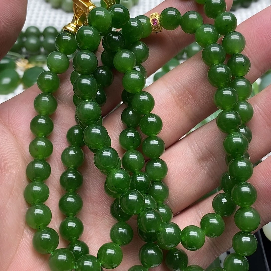 和田玉（碧玉）未镶嵌项链