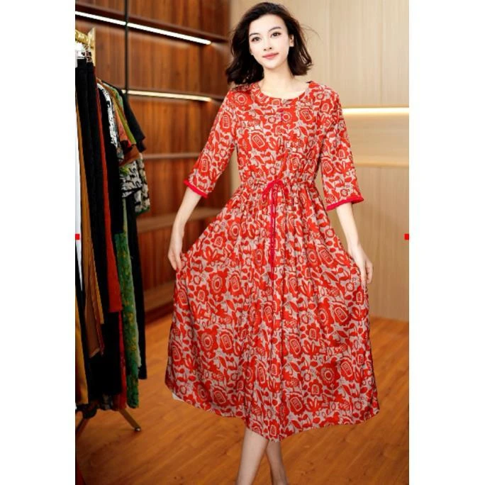 7861-66新款舒适印花连衣裙