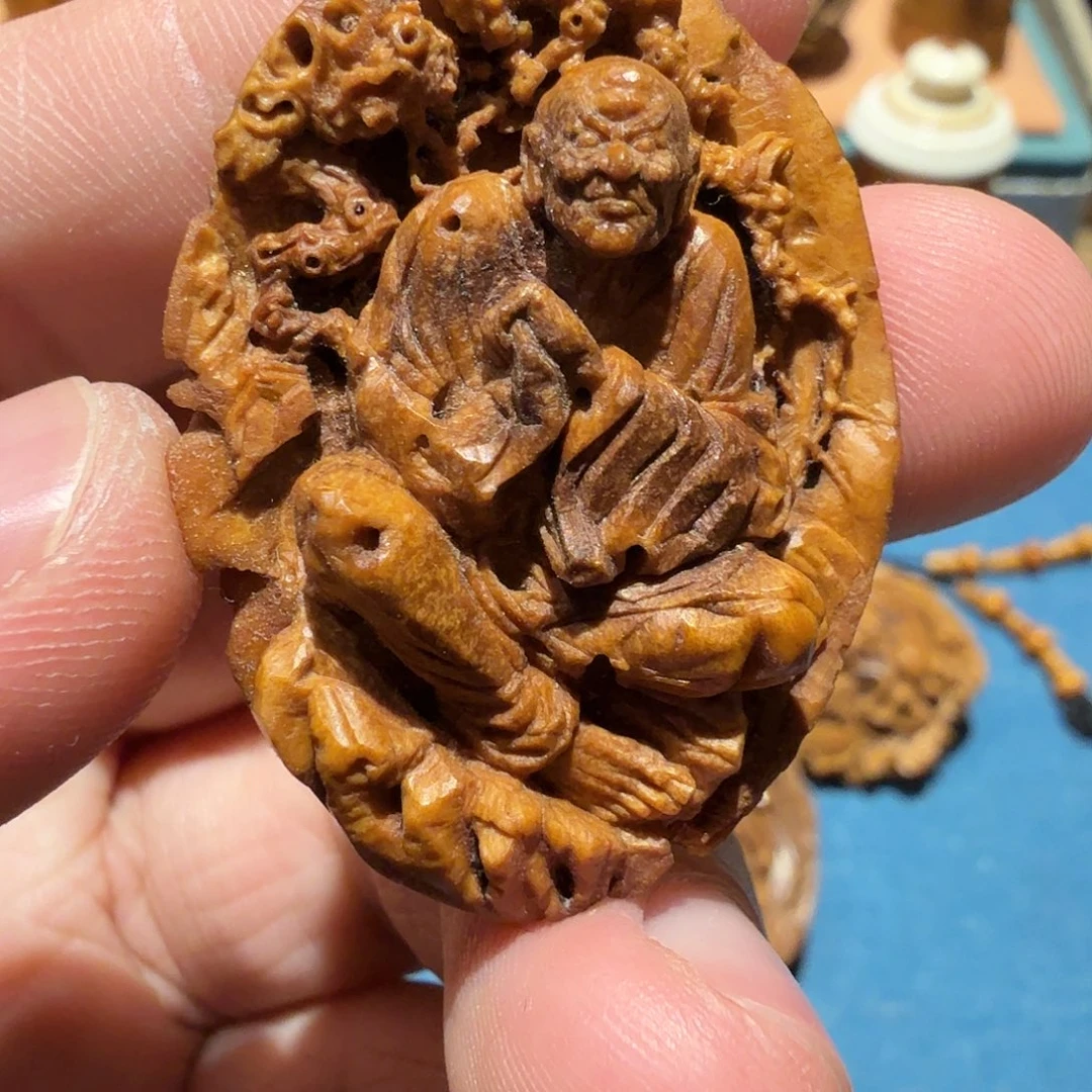 橄榄核手串/手链桃核雕刻罗汉