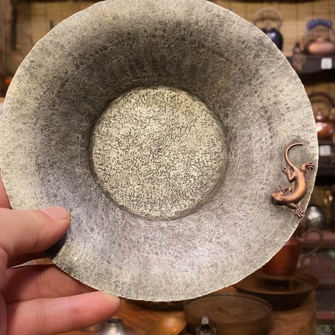 今语择物 锡茶盘壶承