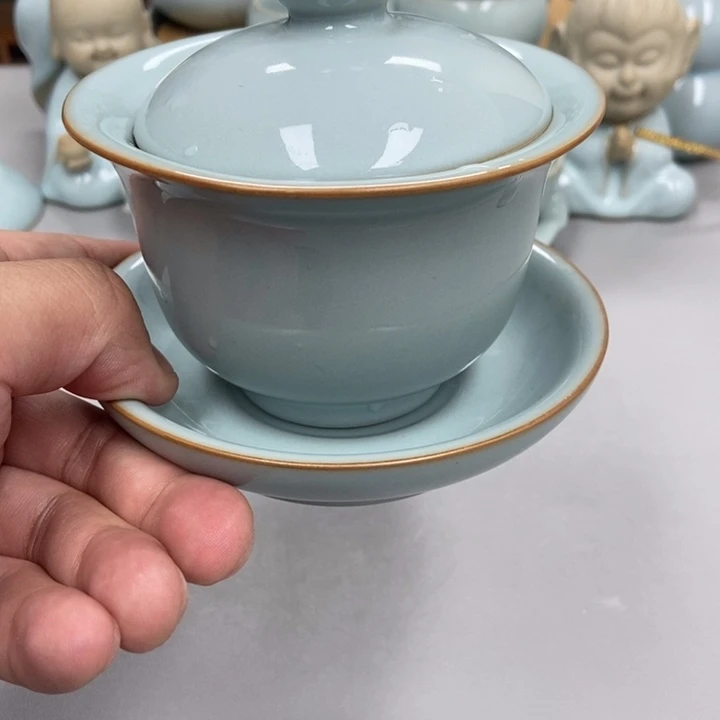 瓷木*土天青色张君老师瑕三才元宝