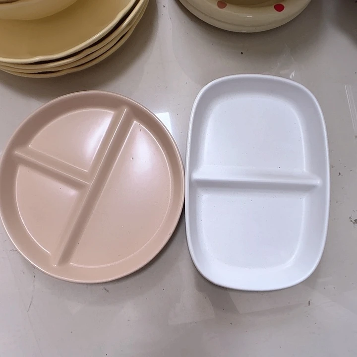 瓷片瑕疵特价陶瓷分餐盘