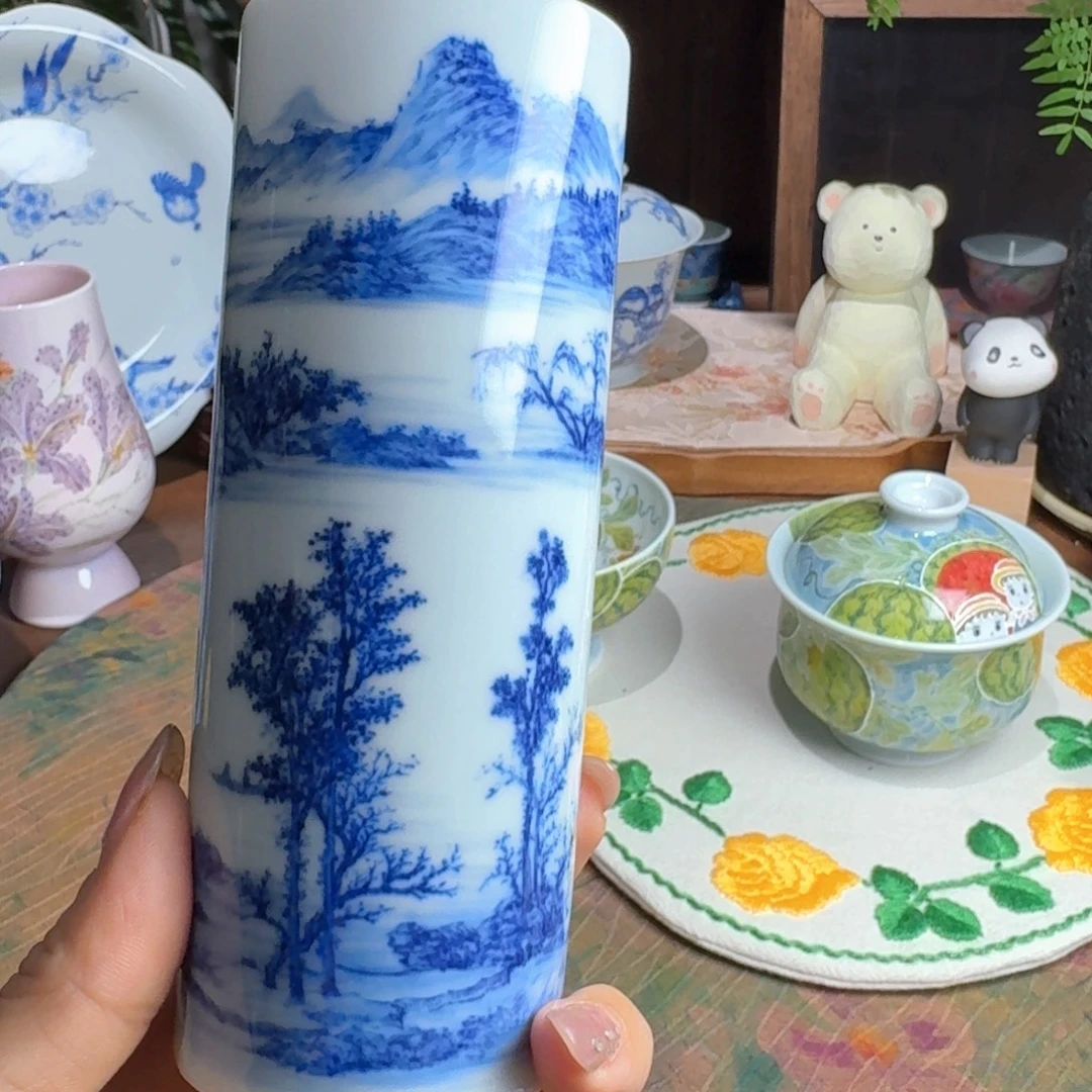 山水笔筒可乐哦哦