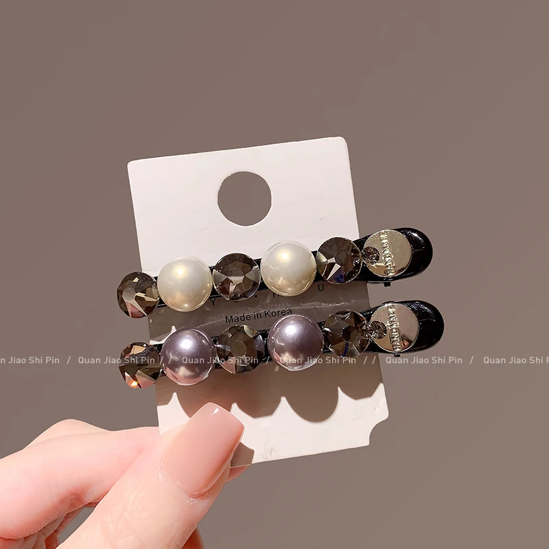 新款珍珠镶钻发夹发卡时尚百搭刘海夹侧边夹2025轻奢气质发夹头饰