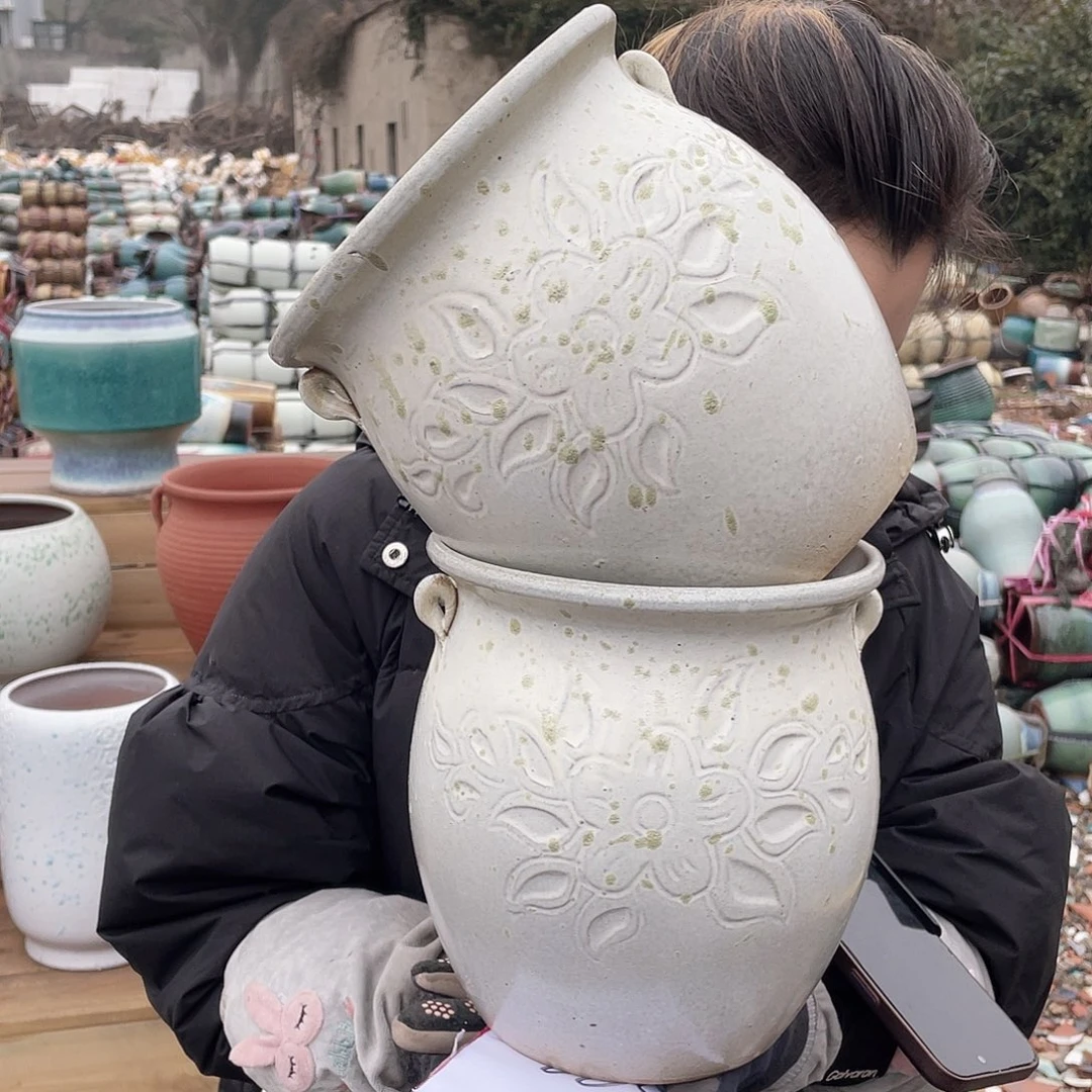 红陶王嫂花盆0215-徐法师