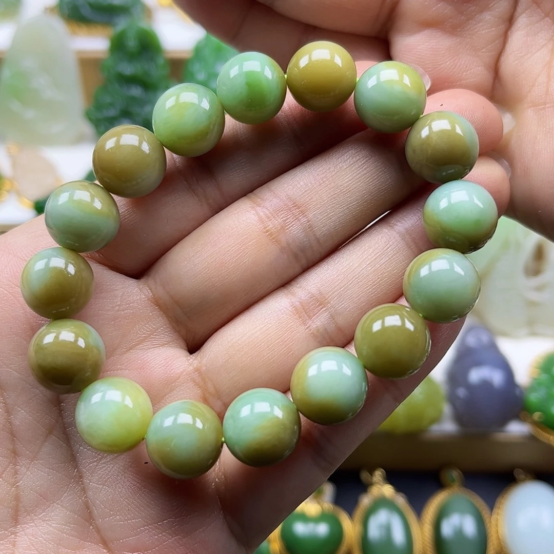 和田玉未镶嵌手串卡12