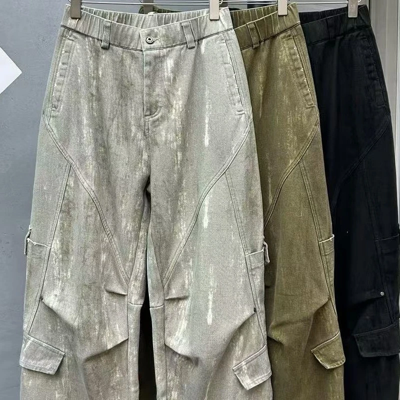 【5200】潮牌设计师款直筒复古宽松工装牛仔裤5200*YLZ