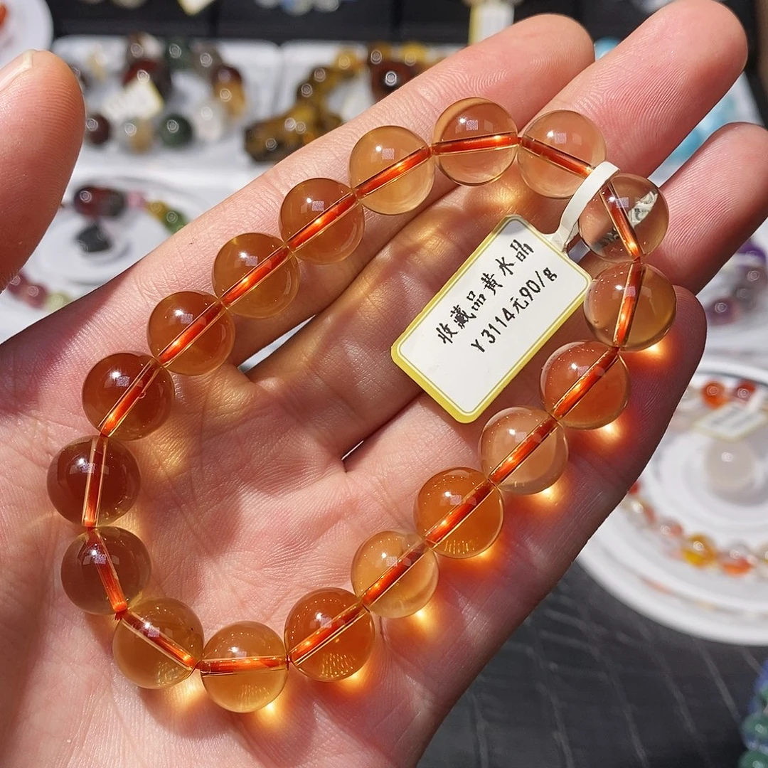 未镶嵌手链水晶暴力黄水晶11.3