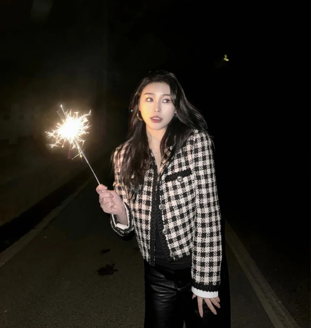 99新 MIU MIU/缪缪  bb1103 千鸟格小香风夹克 40码 98新