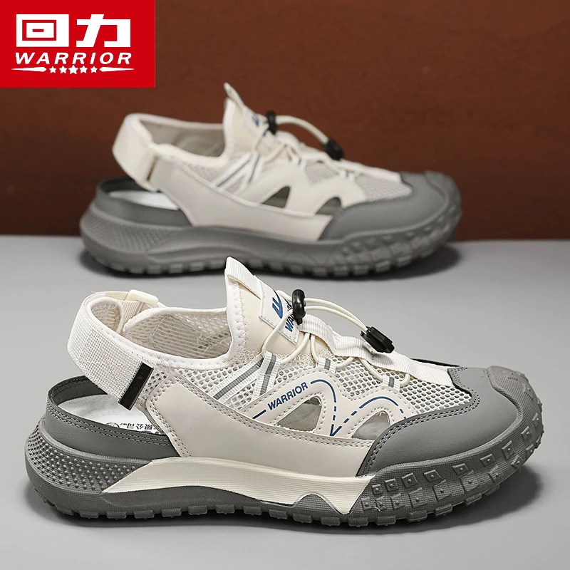 回力凉鞋男款冬季外穿包头防滑户外溯溪涉水鞋薄款透气镂空网面鞋