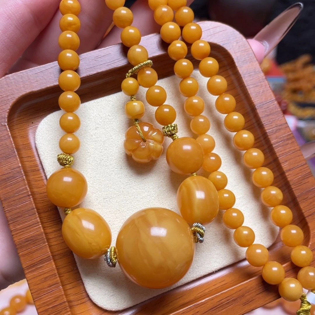 蜜蜡未镶嵌颈饰项链