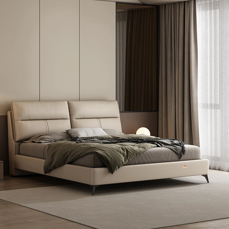 【伯尔尼S 套餐】轻奢简约创意储物双人真皮家用温馨床垫套餐