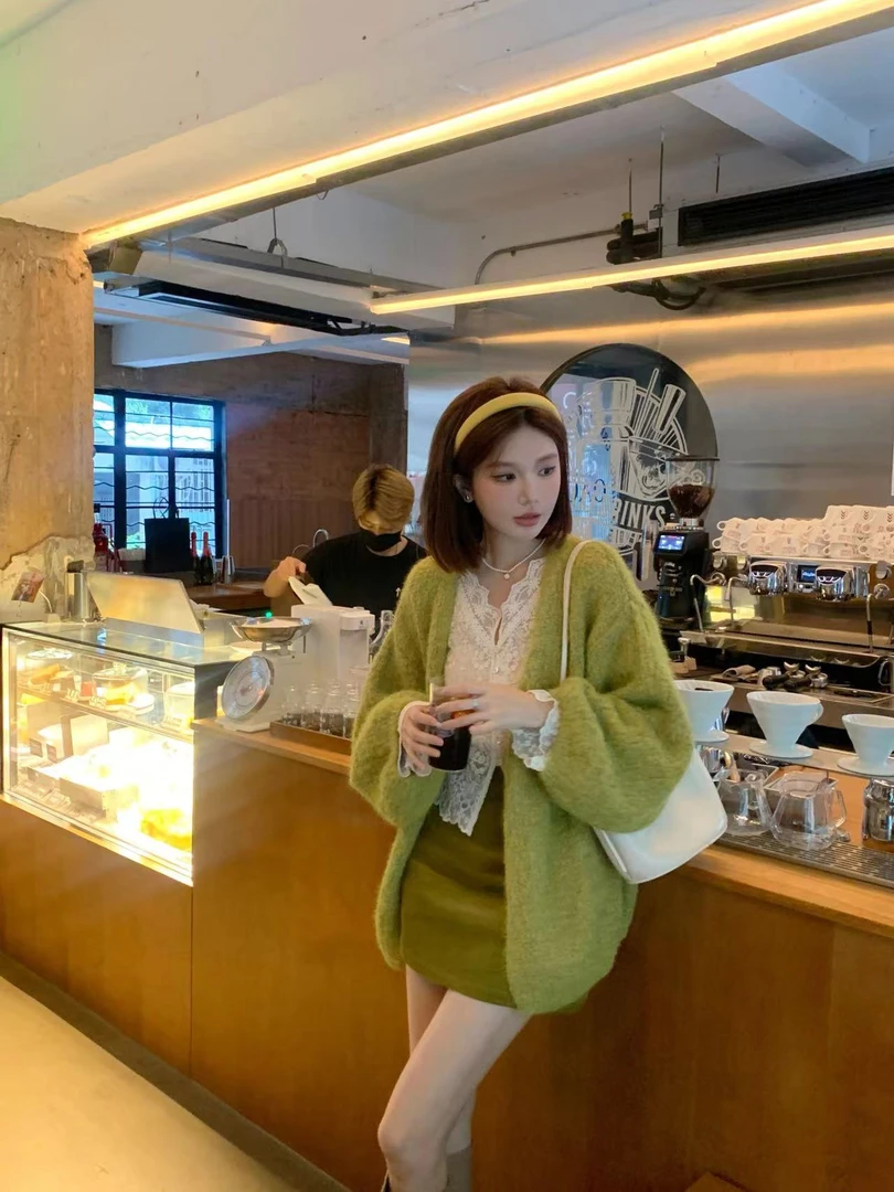 【芝士Cheese】雾屿  百搭显瘦慵懒风灯笼袖时尚气质外套