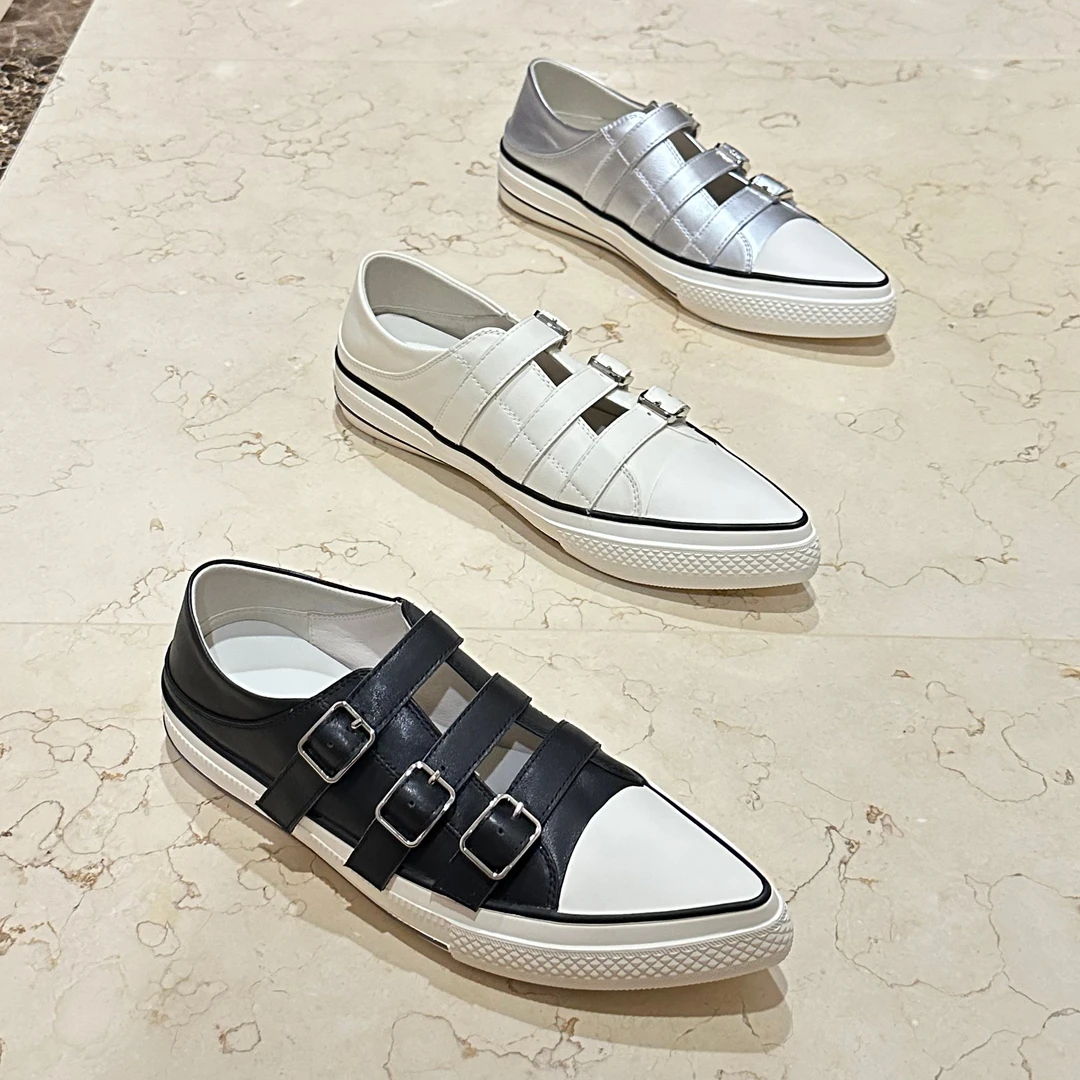 【映昔】25春季新款巨软胎牛皮平底平跟运动大底时尚百搭潮流女单鞋