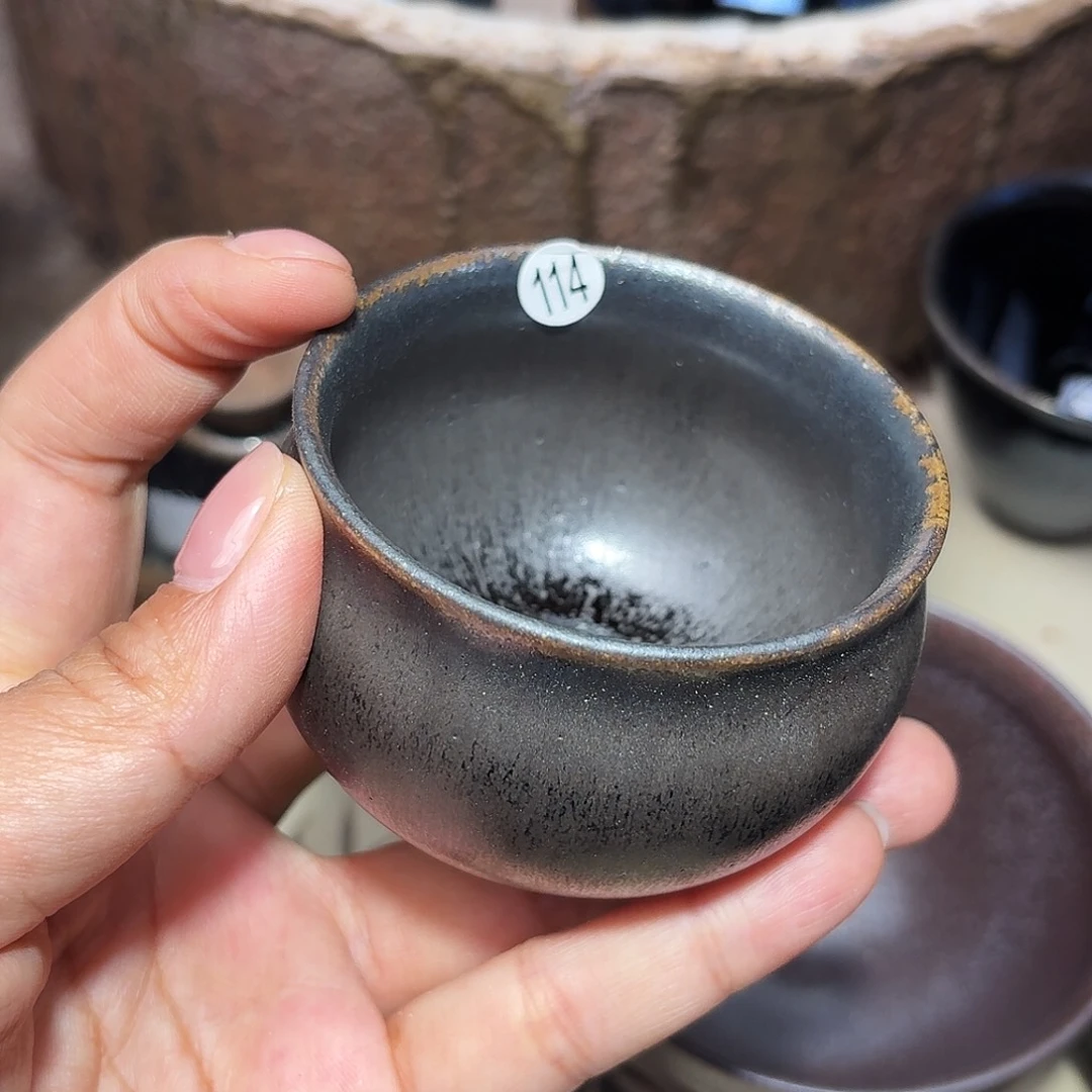 茶盏义兴龙窑建盏114微瑕