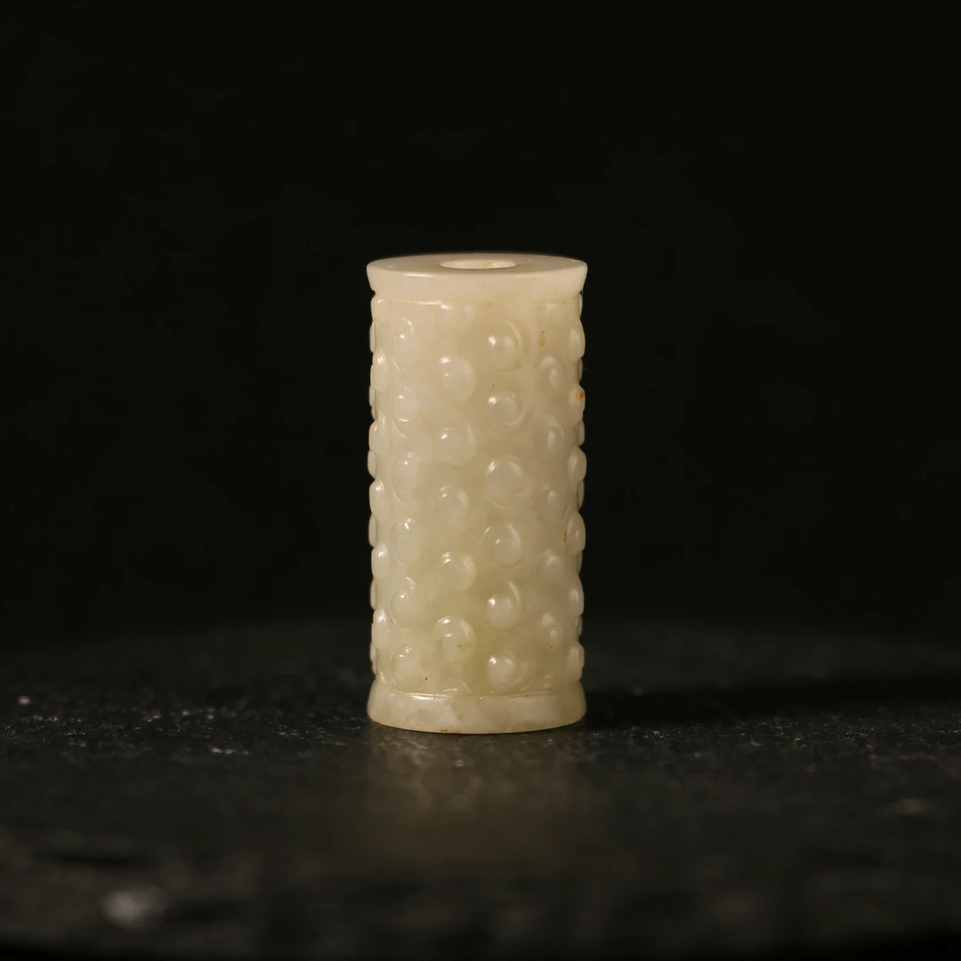 12C76  明  白玉古丁纹勒子