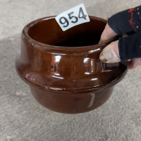 泥塑磁州窑小土锅口径12高12
