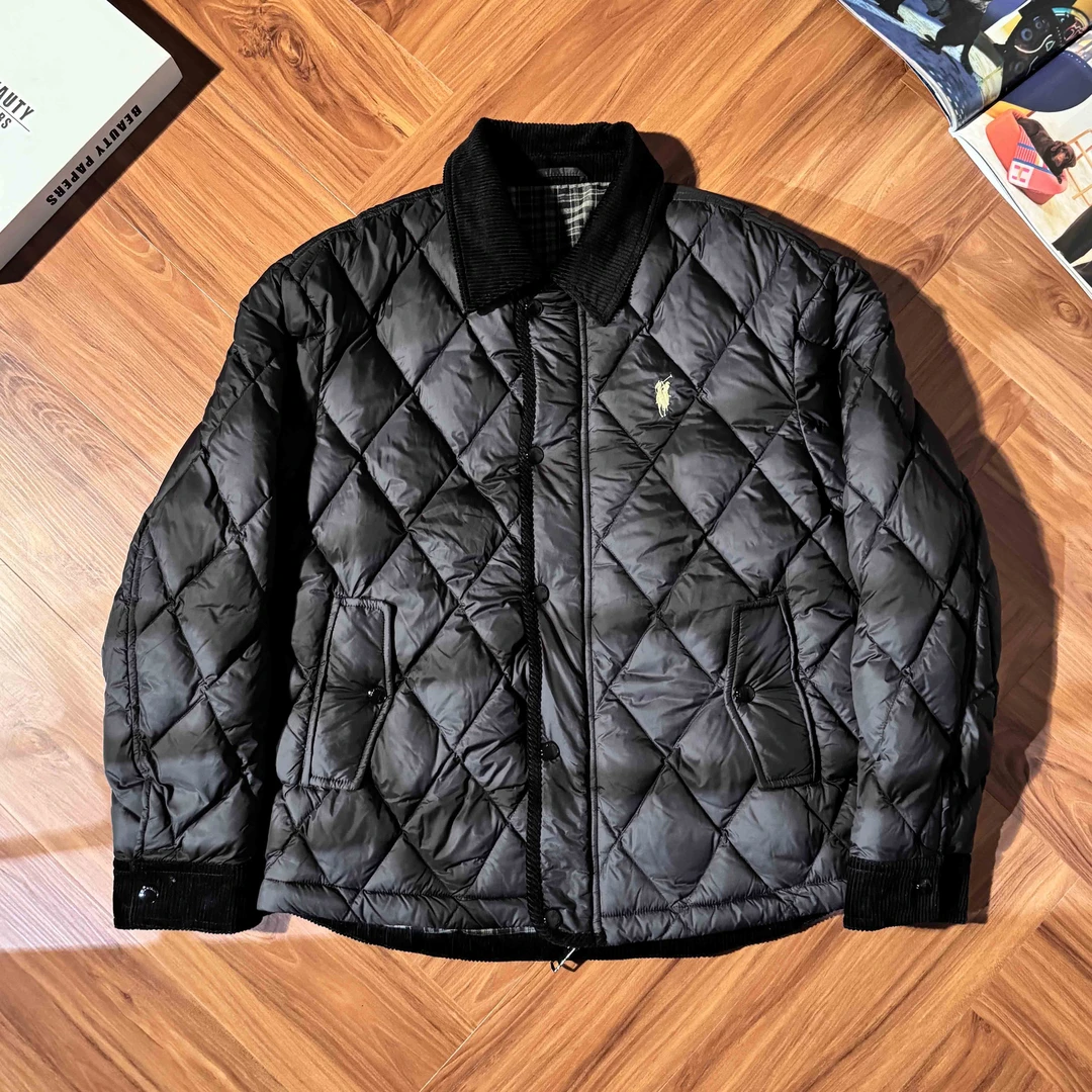 马丁叔叔『菱格羽绒』菱格纹保暖羽绒服灯芯绒领饰高级感 779