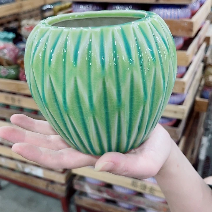 有孔，凑10元包邮陶瓷花盆发货！