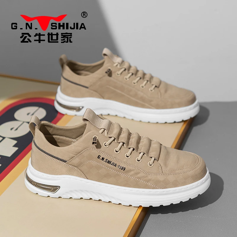 公牛世家新款男鞋夏季冰丝一脚蹬帆布鞋透气防臭轻便板鞋度假穿搭