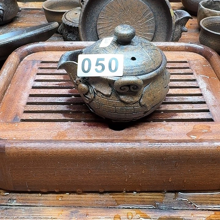 纯手工制作粗陶茶具