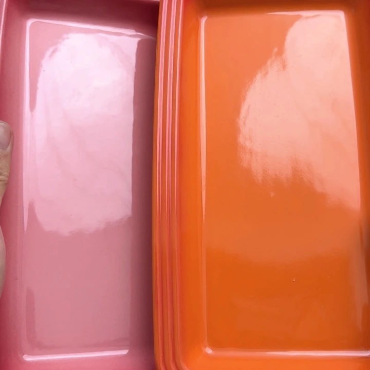 瓷片微瑕2个长鱼盘