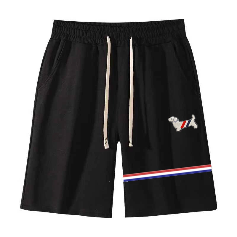 刺绣腊肠狗短裤2025新款设计师首发休闲裤运动直筒时尚百搭宽松