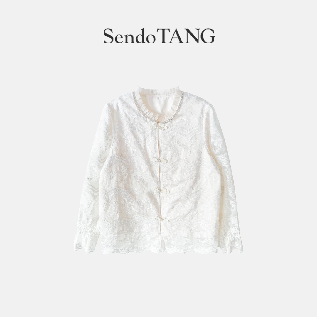 新中式衬衫【清雅】胖多女装时尚新款高级百搭宽松新中式长袖衬衫