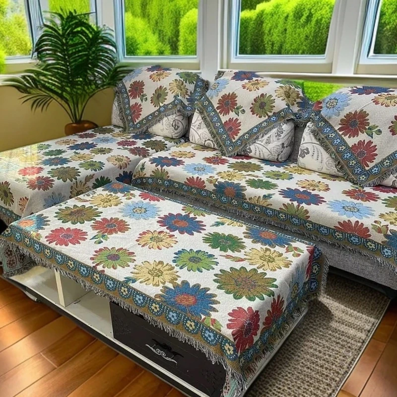 【太阳花】90*180加厚加密升级款两人座沙发巾