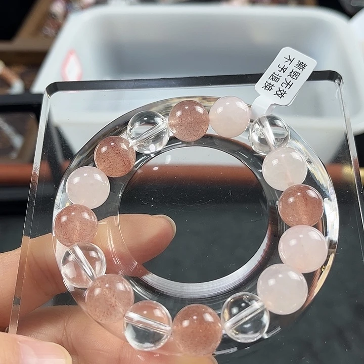 合金水晶手链孟子义同款