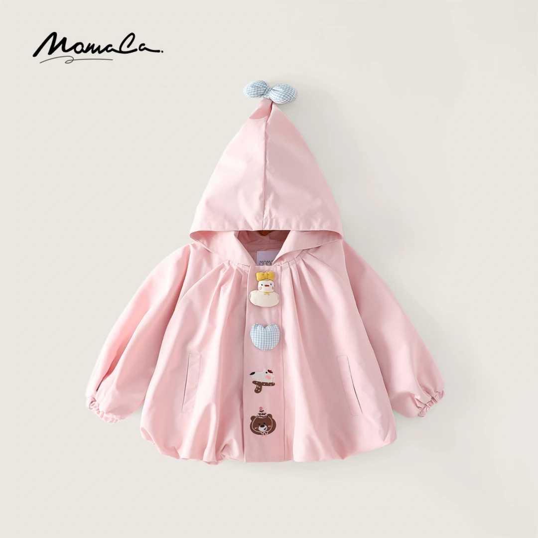 MOMOCO欧若风秋季女童时尚纯色洋气条纹外套77730107003